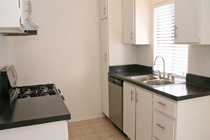 This gourmet kitchen can be viewed in person at the The Regency Apartments, so make a reservation and stop in today.